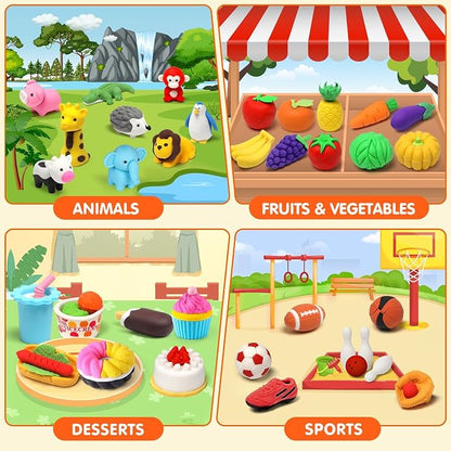 100 Pack Animal Erasers Desk Pet - Image 6