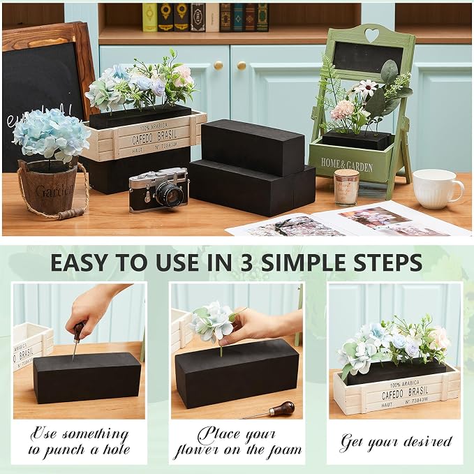 Lallisa 16 Pcs Reusable Floral Foam Blocks Water Weather Resistant Dry Floral - Image 3