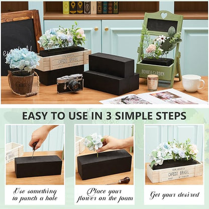 Lallisa 12 Pcs Reusable Floral Foam Blocks Water Weather Resistant Dry Floral - Image 3