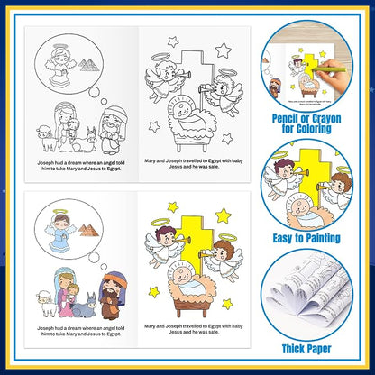 JAPBOR Christmas Nativity Coloring Books - Image 4