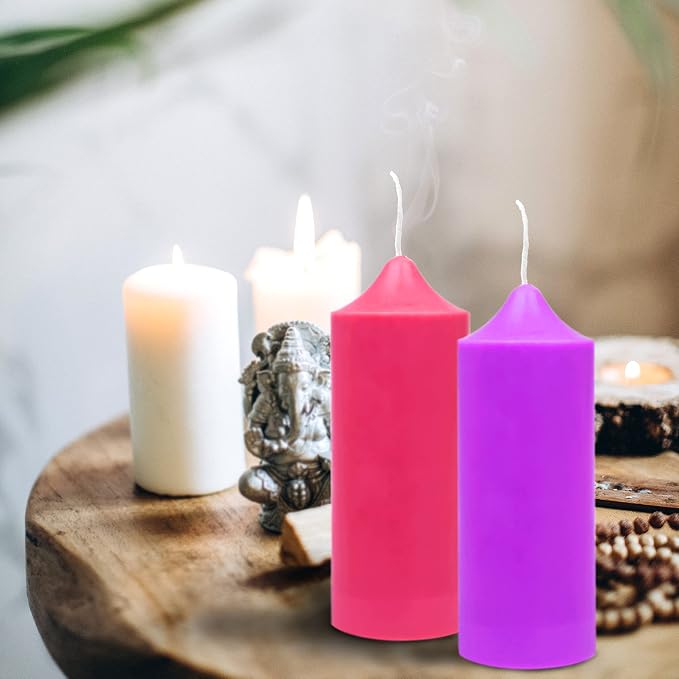 MILIVIXAY 2PCS Pillar Candle Mold -Height: 5.0inch, Diameter:2.0inch-30ft Long - Image 6