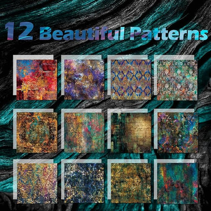 Scrapbook Paper Pad, 24 Sheets Mixture Colored Paper, Scrapbooking Supplies - Image 9