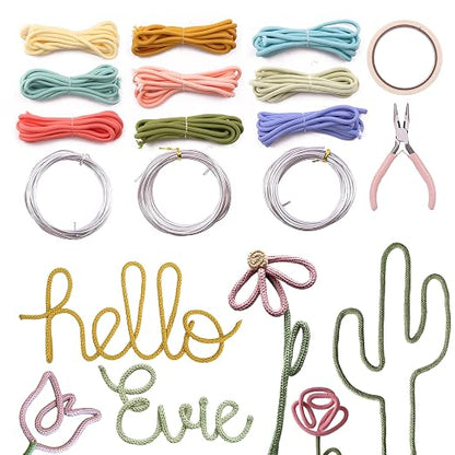 BoFUN Adult Teens Craft Kit for Women DIY Letter Flower- Wire Art Craft Set by BoFUN