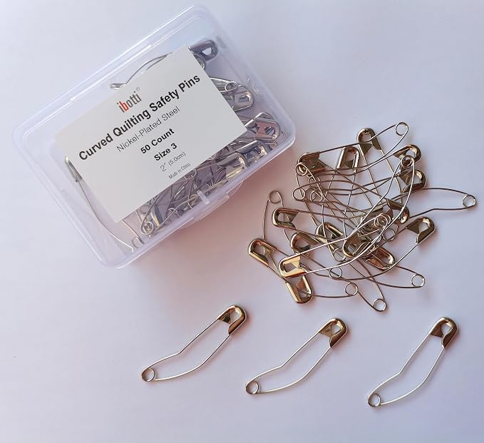 Curved Safety Pins for Quilting, Basting Pins for Quilting Curved, Size 3 - Image 3