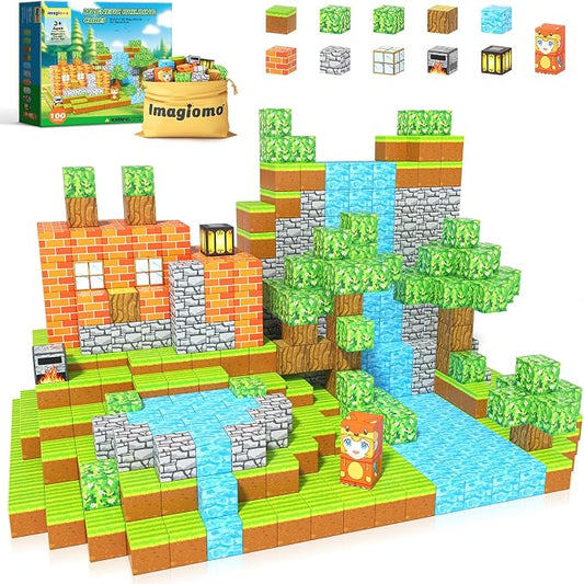 100PCS Magnetic Blocks by Imagiomo