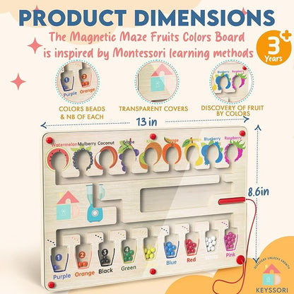Magnetic Maze Board for Kids Age 3-5, Montessori Educational Wooden for All - Image 4