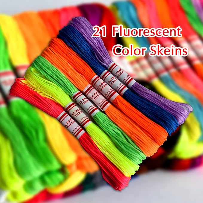 Embroidery Floss Rainbow Color 109 Skeins Per Pack Cross Stitch Threads - Image 5