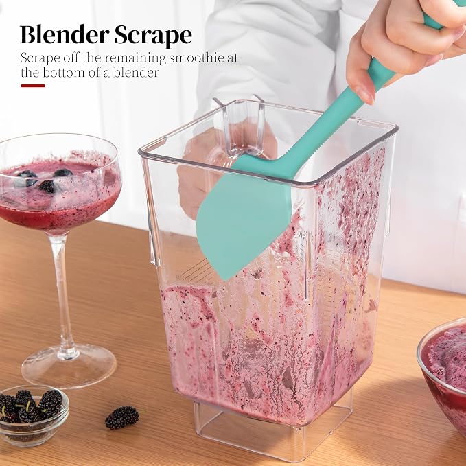Heat Resistant Silicone Spatula Set of 3, Luxiwise 600ºF High Temp Baking - Image 8