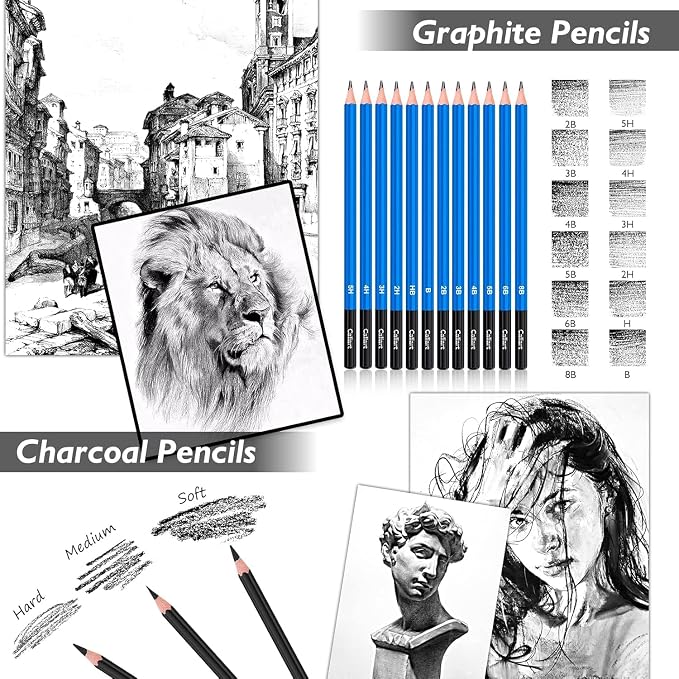 Caliart 176PCS Art Supplies Sketching Kit - Image 4