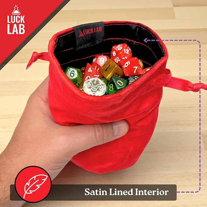 Luck Lab Velvet Drawstring Dice Bag - Image 4