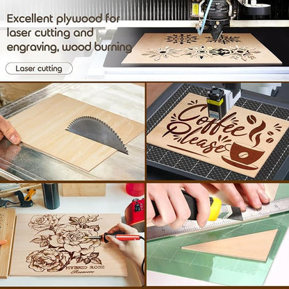 12 Pack 12x18x1/8 Inch Basswood Sheets, MAPRIAL Smooth 3mm Plywood - Image 5