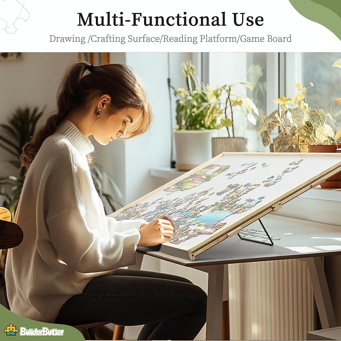 1500 Pieces 2-in-1 Tilting & Rotating Puzzle Board, Portable Puzzle Table - Image 6