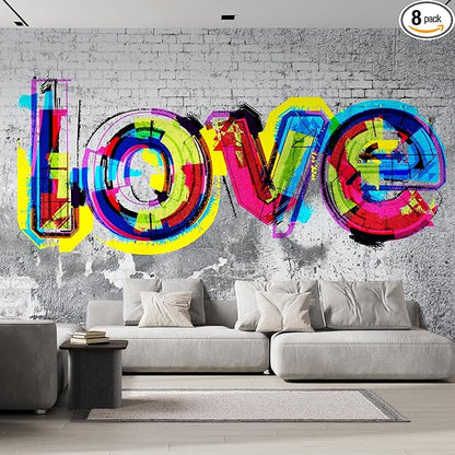 wall26 Colorful Graffiti Large Wall Mural, Removable Peel and Stick Wallpaper by wall26