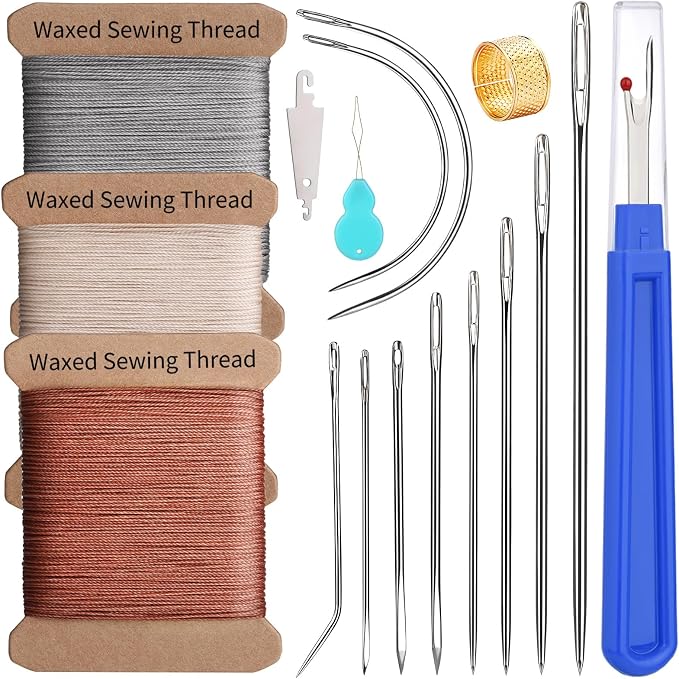 Upholstery Repair Kit, Thread Repair Sewing Kit and Upholstery Needle, 3 Colors by KAQRHFT