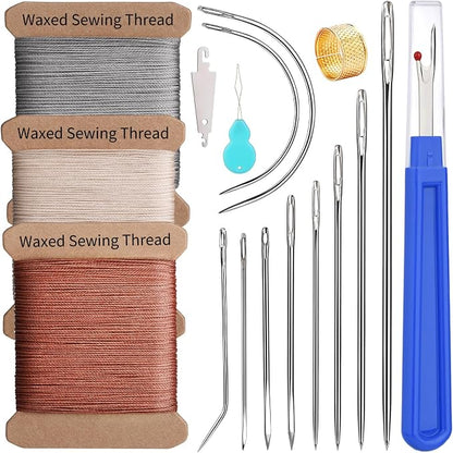 Upholstery Repair Kit, Thread Repair Sewing Kit and Upholstery Needle, 3 Colors by KAQRHFT