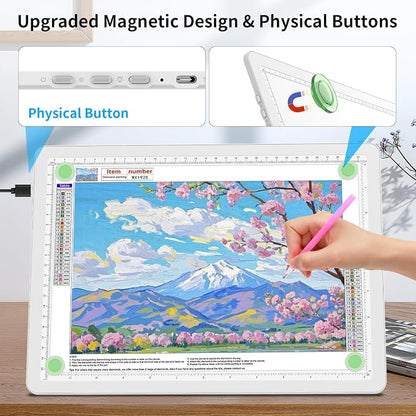 TOHETO A3 Light Board for Diamond Painting, Super Bright Magnetic Light Pad - Image 3