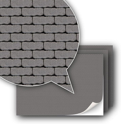 3 Sheets Self-Adhesive Decorative Film Paving Stones and Surfaces by TexturKontor