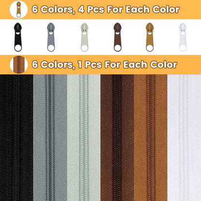 DOITEM 5# Zippers 12 m Nylon Endless Zip Set - Image 2