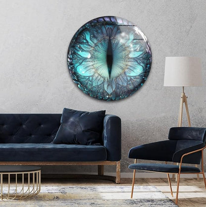 My Photostation.com 20'' Diameter Mystical Dragon Eye Round Glass Wall Art - Image 4