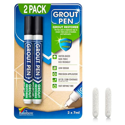 Grout Pen Black Tile Paint Marker: Waterproof Grout Paint, Tile Grout Colorant by RainbowChalkMarkers
