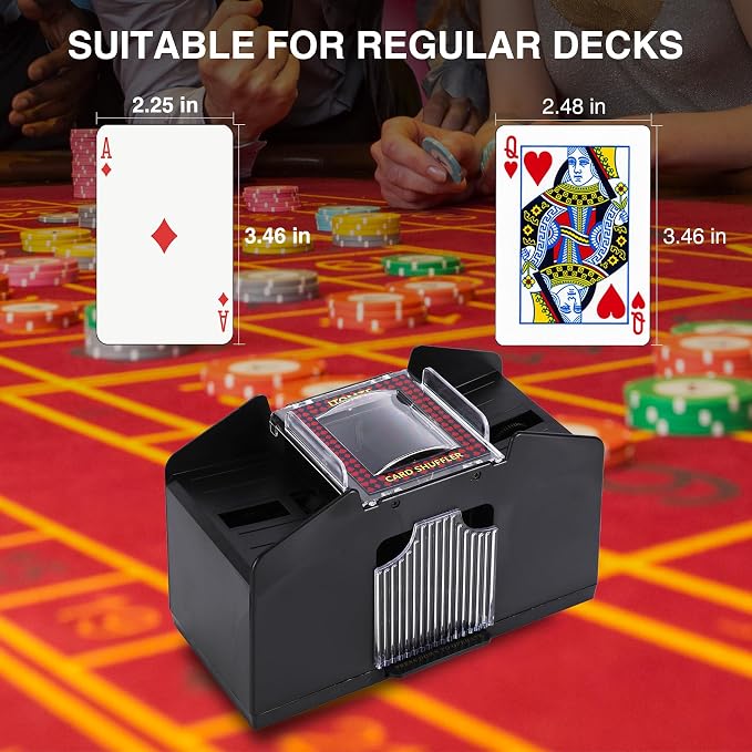 ITOME Automatic Card Shuffler, 2/4/6 Decks Electric Heavy Duty Card Shuffler - Image 5