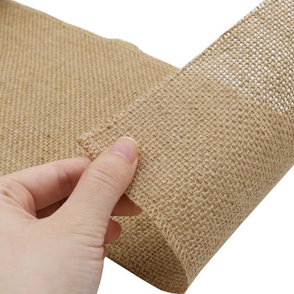 LaRibbons 6 Inch Burlap Wide Fabric Craft Ribbon，10 Yard, Natural Brown Ribbon - Image 2