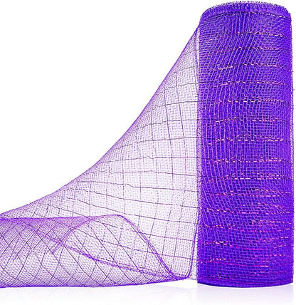Anivia Deco Mesh Ribbon, 10inch x 30 Feet Each Roll Metallic Foil Mesh Ribbon by Anivia