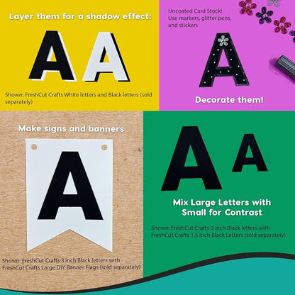 209 Pcs 3" Black Bulletin Board Letters & Numbers, Capital Letters, Punctuation - Image 7