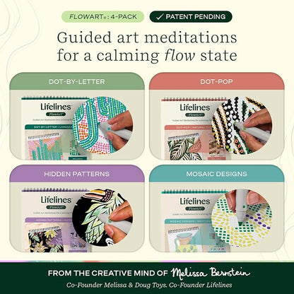 Lifelines FlowArt Activity Pad, Dot Art and More Coloring Books - Image 2