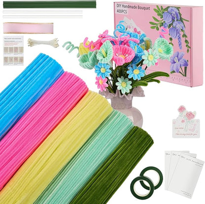 5 Mixed Macaron Colors Chenille Stems Bulk, Gardening Tape, Greeting Card by upcheirna