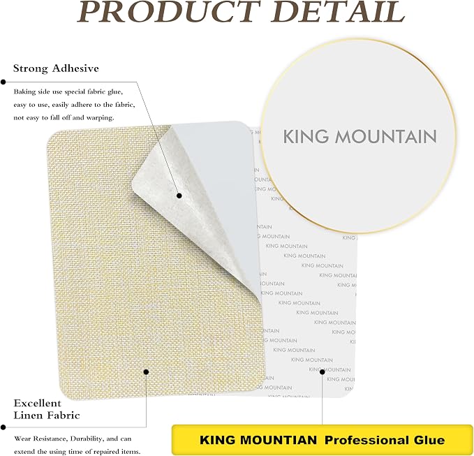 Coarse Linen Repair Patches, Self-Adhesive Linen Fabric Patches, 8X11 inch - Image 2