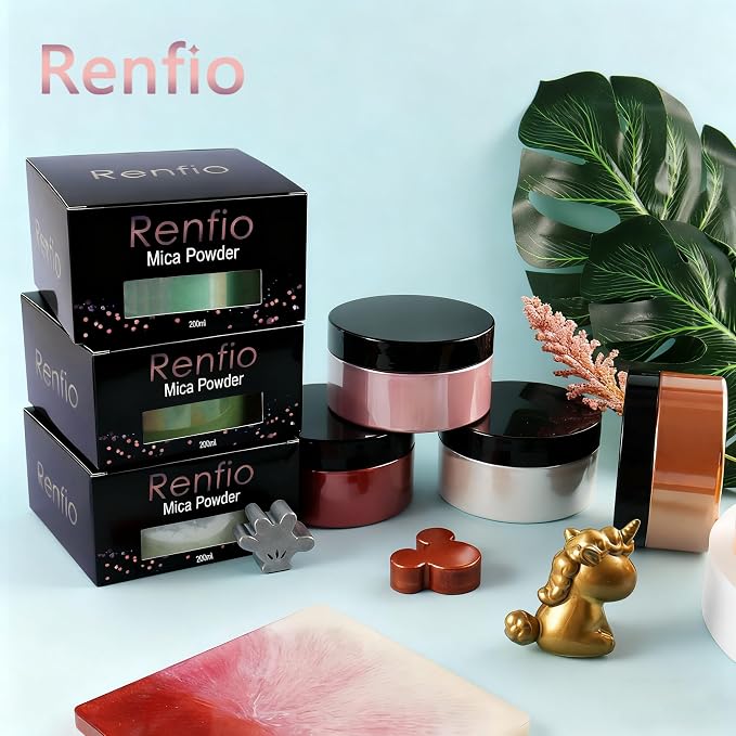 Renfio 100g Mica Powder Pigment, Metallic Natural Dye Mineral Pearl Shimmer - Image 6