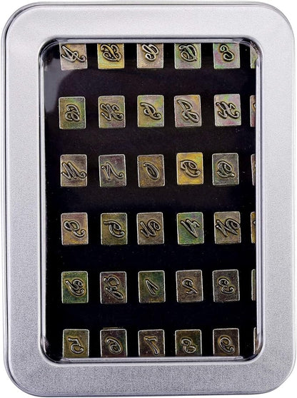 Yoption 37 Pieces Leathercarft Stamping Tool Set, 6mm Alphabet Letters and - Image 7