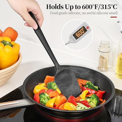 600ºF Heat Resistant Spatulas, High Heat Food Safe Semless Kitchen Silicone - Image 3