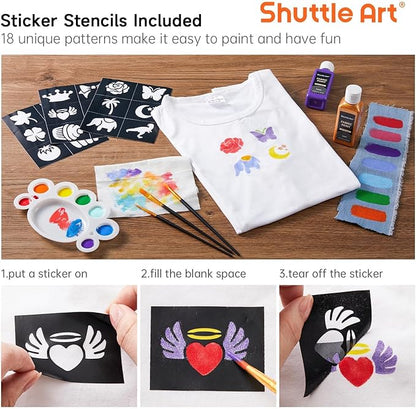Shuttle Art Fabric Paint 24 Colors Permanent Soft Fabric Paint in Bottles - Image 5