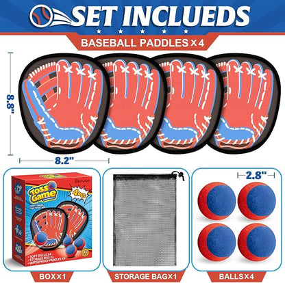 4 Packs Catch Ball Game Set, Baseball Training Glove, Outdoor Toys, Summer - Image 2