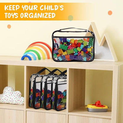 8 Packs Toy Storage Bags with Zipper, Reusable Toy Storage Organizer with - Image 5