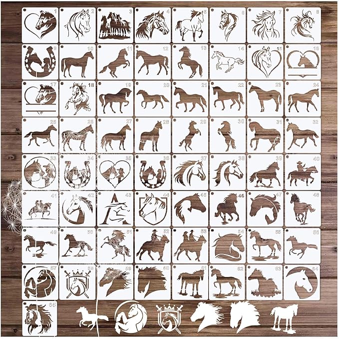 Small Stencils for Painting on Wood Reusable, 3 Inch Reusable Stencil for Craft by Hosomono