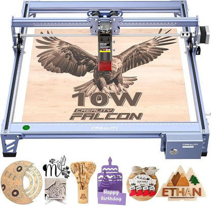 Creality Falcon 10W Laser Engraver Machine, 0.06mm High Precision Laser by CREALITYFALCONLASERENGRAVER