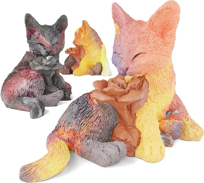 Rose Cat Candle Animal Resin Casting Soap Making Molds Silicone by ESEDAGESiliconeMold