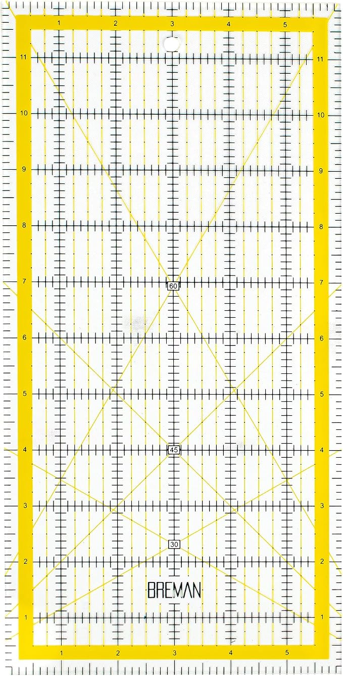 Breman Precision Quilting Rulers – 6x12 Inch Clear Acrylic Rulers by WAPortman