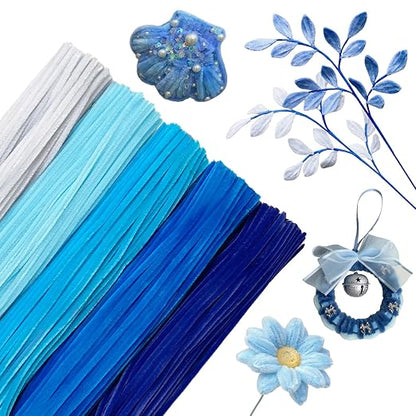 Pipe Cleaners Craft 500PCS 5 Colors Blue Pipe Cleaners Bulk 30CM Limpia Pipas by Unknown