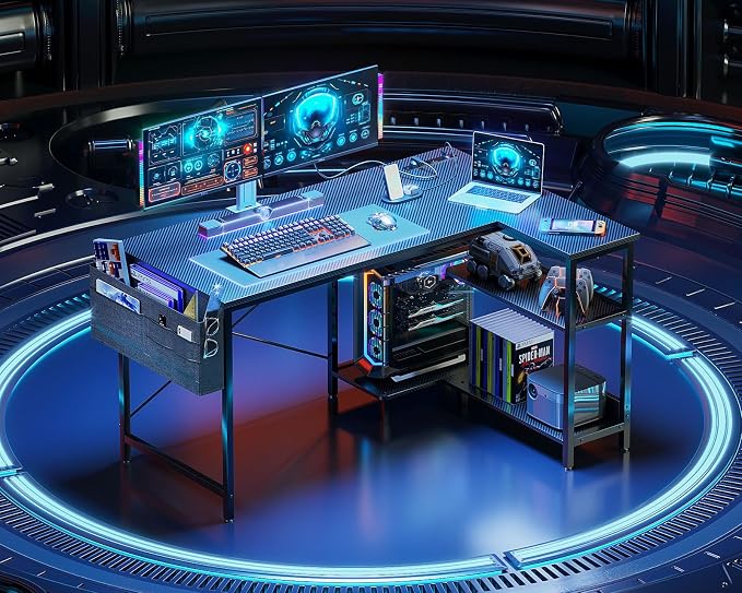 ODK 48 Inch Small L Shaped Gaming Computer Desk - Image 6