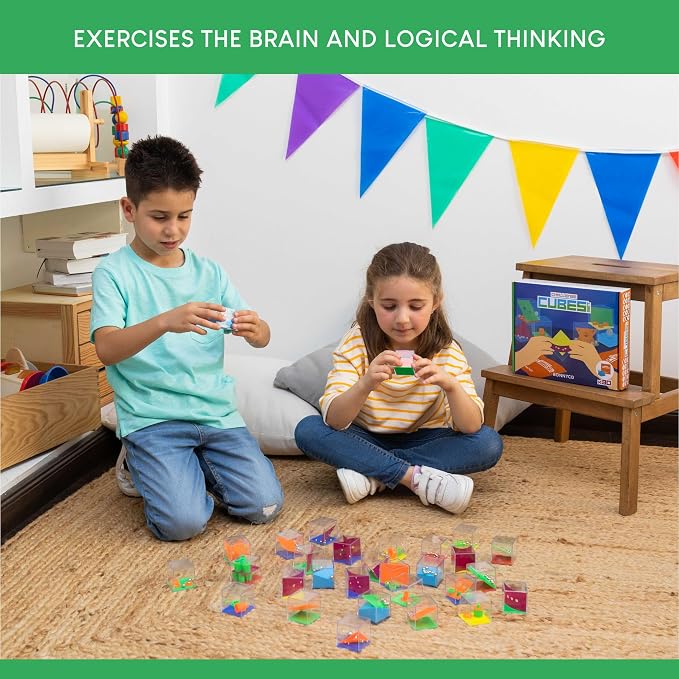 BONNYCO Brain Teaser Puzzles Cubes Kids Party Favors Pack 30 Pinata Goodie Bags - Image 8