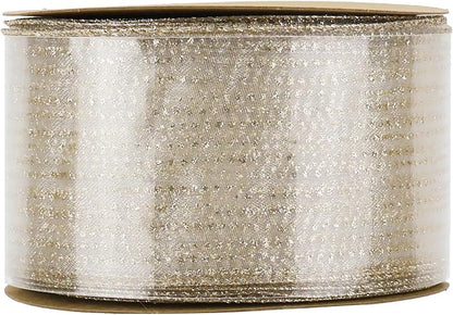MEEDEE Champagne Gold Wired Ribbon - Image 9