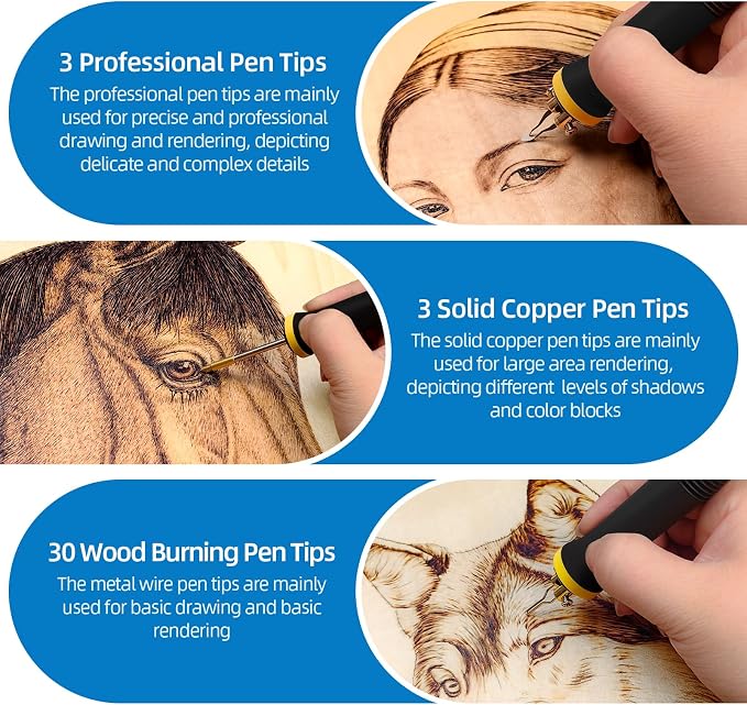 LH55-Z2-NS3 wood burning pen Wood Burning Tool Pen 200~750℃, Wood Burning kit - Image 4