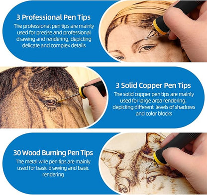 LH55-Z2-NS3 wood burning pen Wood Burning Tool Pen 200~750℃, Wood Burning kit - Image 4