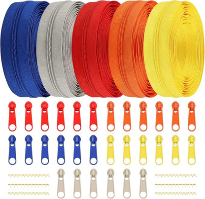 DOITEM Zipper Tape 3 mm Nylon Endless Zipper Set by DOITEM