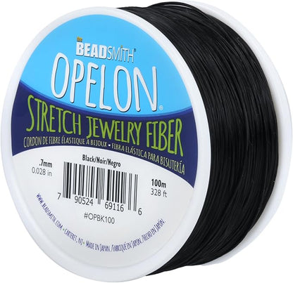 The Beadsmith Opelon Stretch Cord – Elastic Beading Fiber, 0.7 mm Diameter by TheBeadsmith