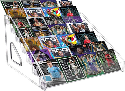 Trading Card Display Stand, 7-Tier Greeting Card Display Stand, 12 in Acrylic by Unknown